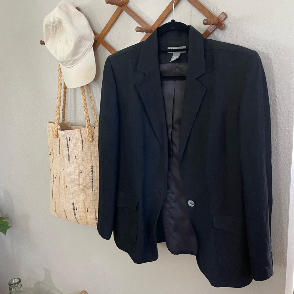 Kate Hill Black Linen Blazer